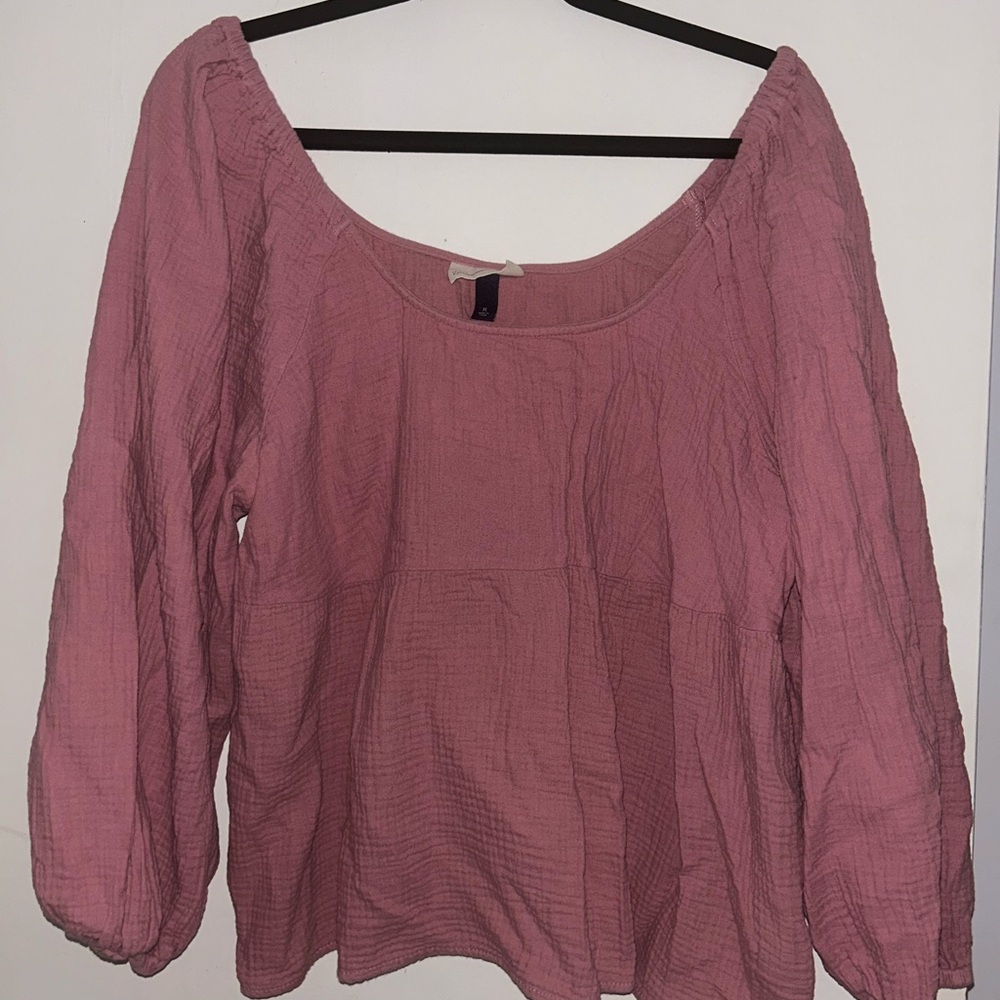 Universal Thread Women's Blush Peasant Blouse